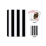 Vertical Stripes - White and Black Playing Cards (Mini)
