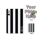 Vertical Stripes - White and Black Playing Cards 54 (Mini)