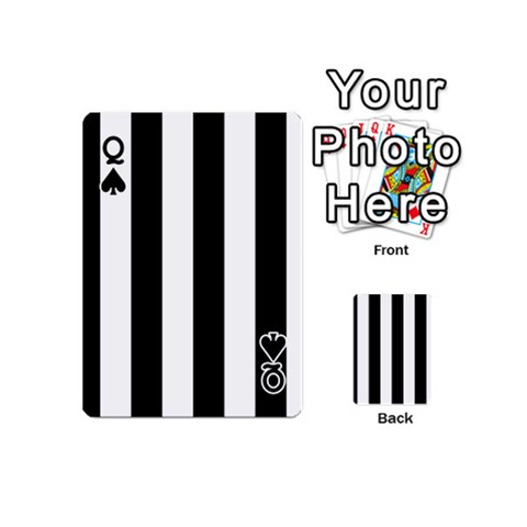 Queen Vertical Stripes Front - SpadeQ