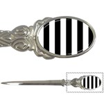 Vertical Stripes - White and Black Letter Opener