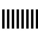 Vertical Stripes - White and Black YOU ARE INVITED 3D Greeting Card (8x4)