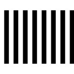 Vertical Stripes - White and Black Birthday Cake 3D Greeting Card (7x5)