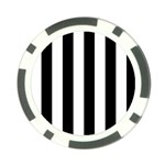 Vertical Stripes - White and Black Poker Chip Card Guard