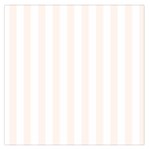 Vertical Stripes - White and Seashell Large Satin Scarf (Square)