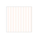 Vertical Stripes - White and Seashell Satin Bandana Scarf