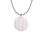 Vertical Stripes - White and Seashell 1  Button Necklace