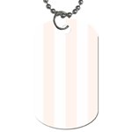Vertical Stripes - White and Seashell Dog Tag (Two Sides)