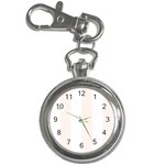 Vertical Stripes - White and Seashell Key Chain Watch