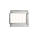Vertical Stripes - White and Seashell Italian Charm (9mm)