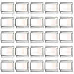 Vertical Stripes - White and Seashell 9mm Italian Charm (25 pack)