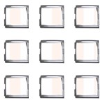 Vertical Stripes - White and Seashell Mega Link Italian Charm (9 pack)