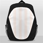 Vertical Stripes - White and Seashell Backpack Bag
