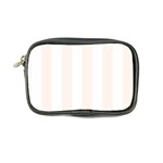 Vertical Stripes - White and Seashell Coin Purse
