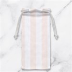 Vertical Stripes - White and Seashell Jewelry Bag