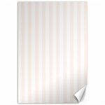 Vertical Stripes - White and Seashell Canvas 12  x 18 