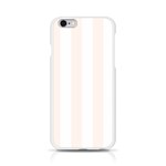 Vertical Stripes - White and Seashell Apple iPhone 6/6S Silicone Case (Transparent)