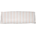 Vertical Stripes - White and Seashell Body Pillow Case (Dakimakura) (One Side)
