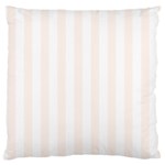 Vertical Stripes - White and Seashell Large Cushion Case (Two Sides)