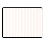 Vertical Stripes - White and Seashell Fleece Blanket (Small) (One Side)