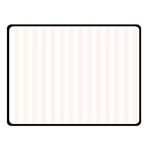 Vertical Stripes - White and Seashell Double Sided Fleece Blanket (Small) (Two Sides)