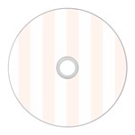 Vertical Stripes - White and Seashell CD Wall Clock