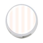 Vertical Stripes - White and Seashell 4-Port USB Hub (One Side)