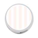Vertical Stripes - White and Seashell 4-Port USB Hub (Two Sides)