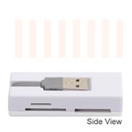 Vertical Stripes - White and Seashell Memory Card Reader (Stick)
