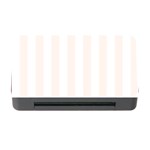 Vertical Stripes - White and Seashell Memory Card Reader with CF