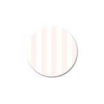 Vertical Stripes - White and Seashell Golf Ball Marker
