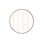 Vertical Stripes - White and Seashell Hat Clip Ball Marker