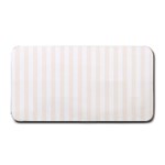 Vertical Stripes - White and Seashell Medium Bar Mat