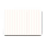 Vertical Stripes - White and Seashell Small Doormat
