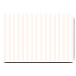 Vertical Stripes - White and Seashell Large Doormat