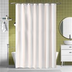 Vertical Stripes - White and Seashell Shower Curtain 48  x 72  (Small)