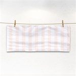 Vertical Stripes - White and Seashell Hand Towel