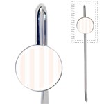 Vertical Stripes - White and Seashell Book Mark