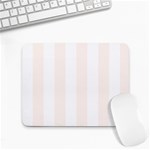 Vertical Stripes - White and Seashell Small Mousepad