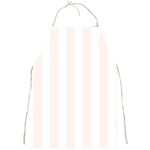 Vertical Stripes - White and Seashell Full Print Apron