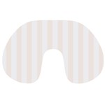 Vertical Stripes - White and Seashell Travel Neck Pillow