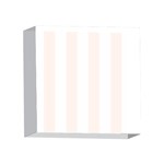 Vertical Stripes - White and Seashell 4 x 4  Acrylic Photo Block