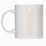 Vertical Stripes - White and Seashell White Mug