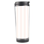 Vertical Stripes - White and Seashell Travel Tumbler