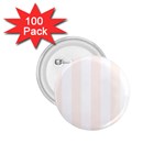 Vertical Stripes - White and Seashell 1.75  Button (100 pack)