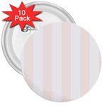 Vertical Stripes - White and Seashell 3  Button (10 pack)