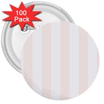 Vertical Stripes - White and Seashell 3  Button (100 pack)