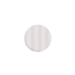 Vertical Stripes - White and Seashell 1  Mini Magnet
