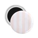 Vertical Stripes - White and Seashell 2.25  Magnet