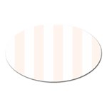Vertical Stripes - White and Seashell Magnet (Oval)