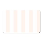 Vertical Stripes - White and Seashell Magnet (Rectangular)